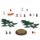 Деревянная ёлочка 3D с игрушками, высота 22.5см Bondibon 