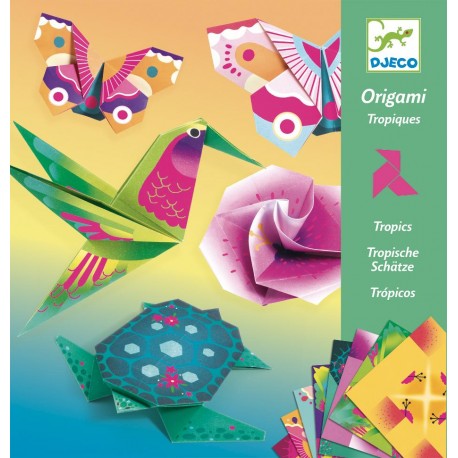 Набор для оригами тропики с неоновым эффектом  Djeco (Франция) 08755